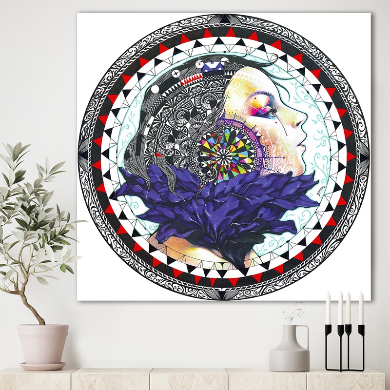 Urban Girl Mandala - Modern & Contemporary Canvas Art Print