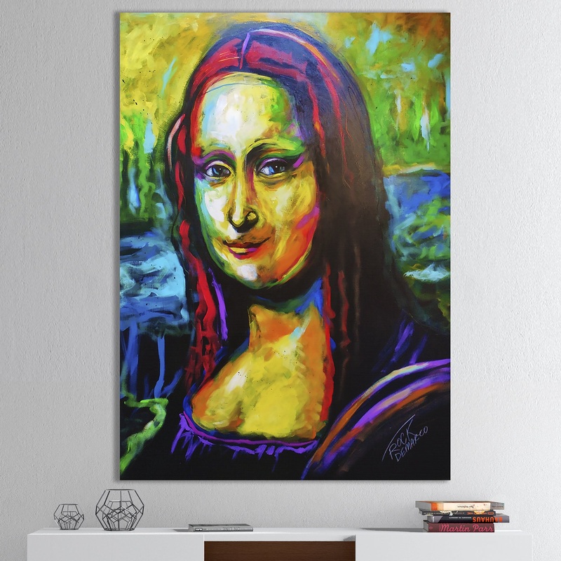 Very Colorful Mona Lisa - Modern & Contemporary Premium Canvas Wall Art