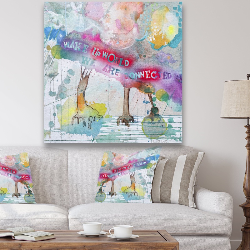 Wake Up World - Cottage Premium Canvas Wall Art