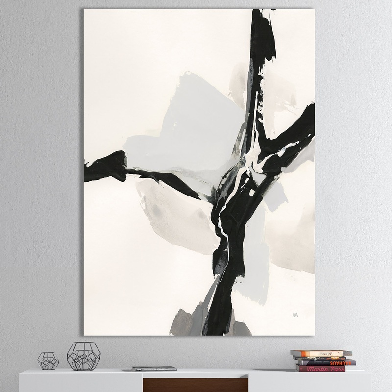 Abstract Neutral III - Mid-Century Modern Gallery-wrapped Canvas