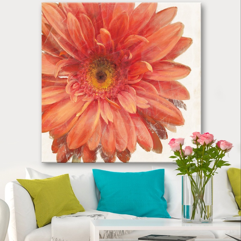 Vivid Red Daisy - Floral & Botanical Canvas Art