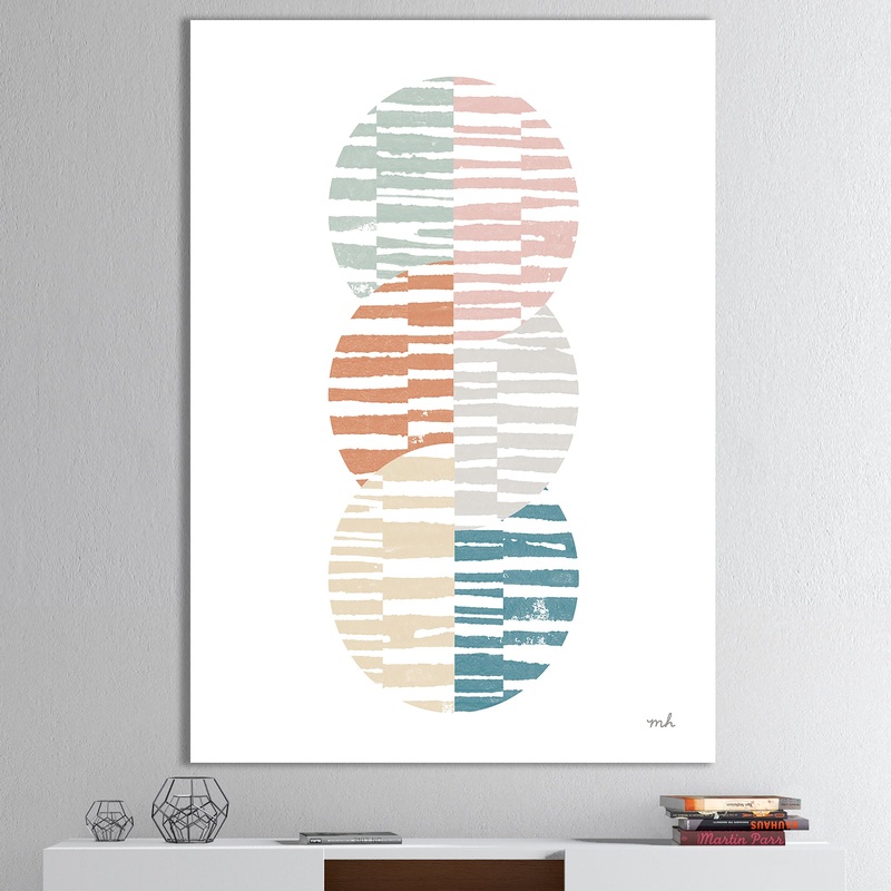 Watercolor Geometric Triangle I - Transitional Gallery-wrapped Canvas