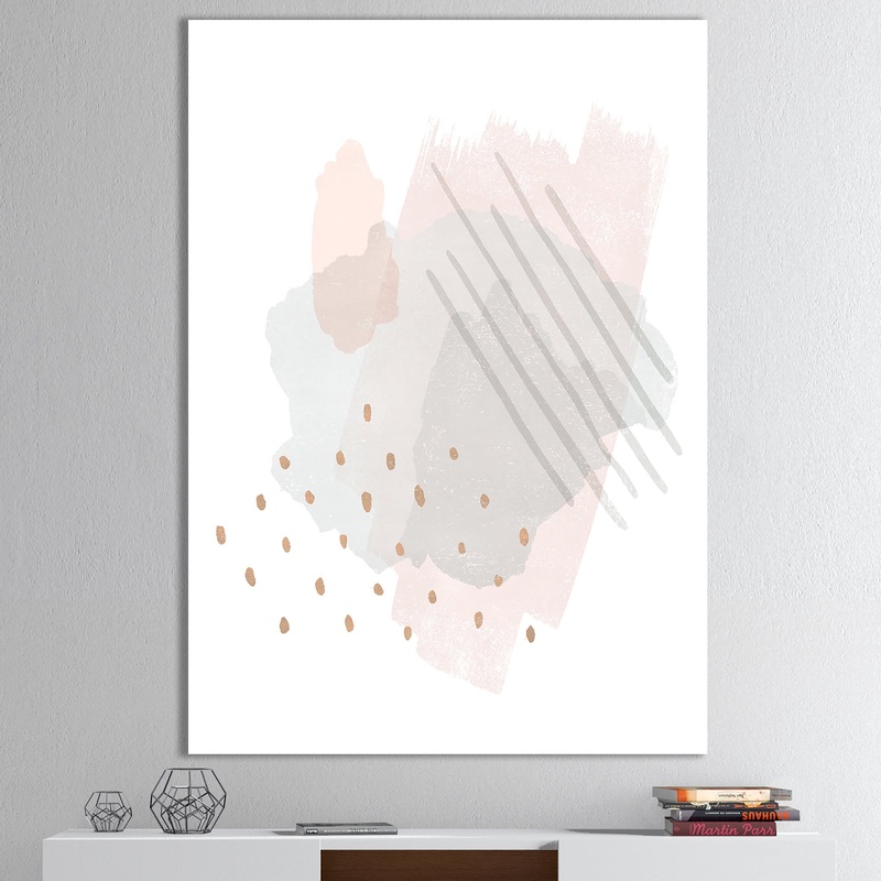 Watercolor Minimal Blush I - Transitional Canvas Art
