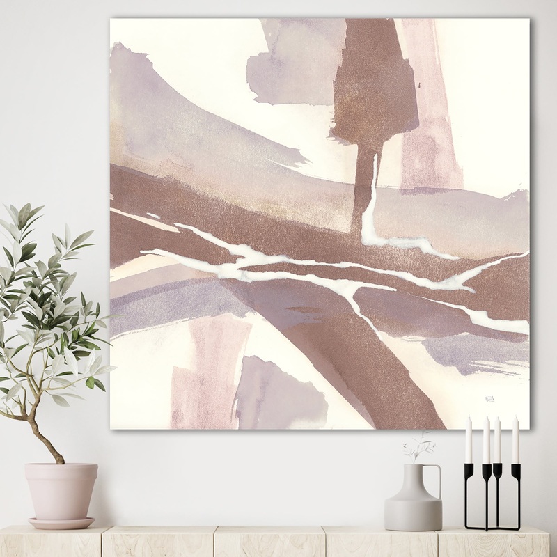 White and Placid I Blush - Modern Farmhouse Canvas Art