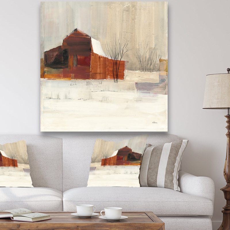 Winter in the Barns - Farmhouse Canvas Art