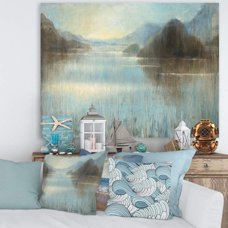 Vue from Lase House - Lake House Premium Canvas Wall Art