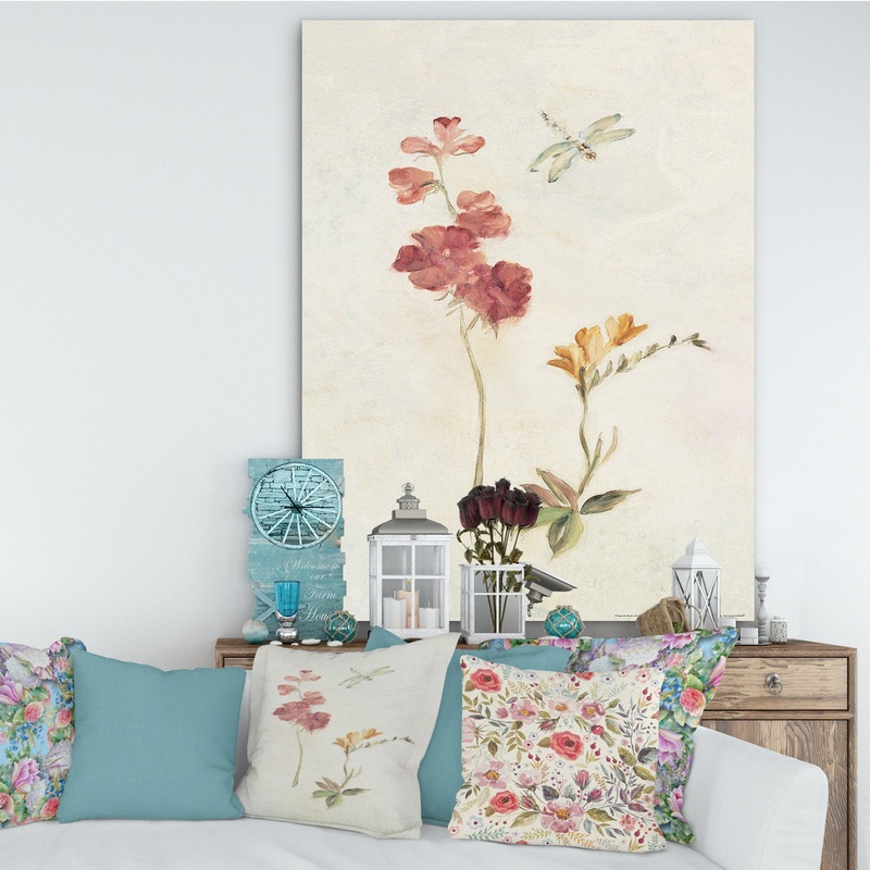 Wild Simple Wallflowers II - Farmhouse Canvas Artwork