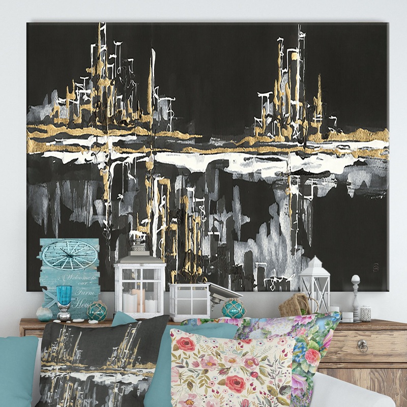 Urban Gold I - Cottage Canvas Wall Art