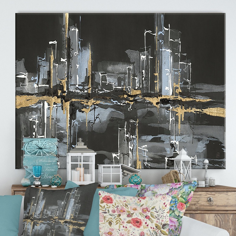 Urban Gold II - Cottage Canvas Wall Art