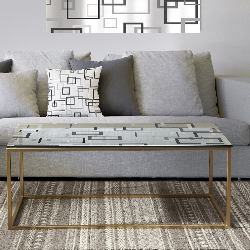 Abstract Retro Design II - Metal Glam Coffee Table