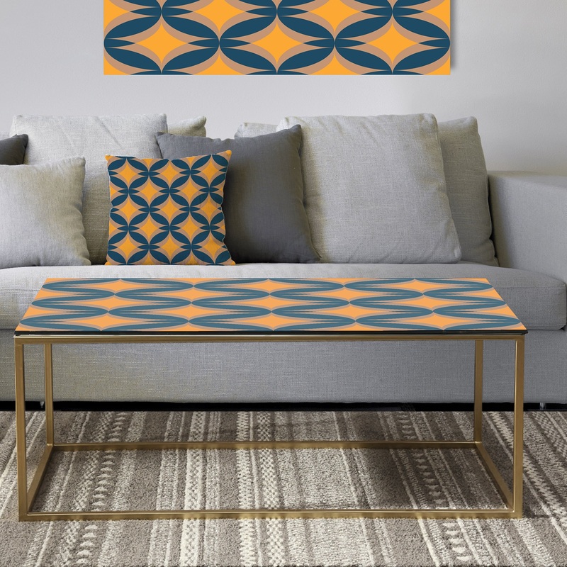 Abstract Retro Design III - Metal Glam Coffee Table
