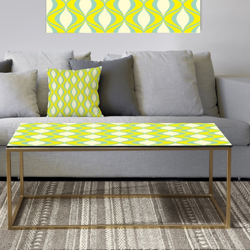 Abstract Retro Geometrical Design III - Metal Modern Coffee Table