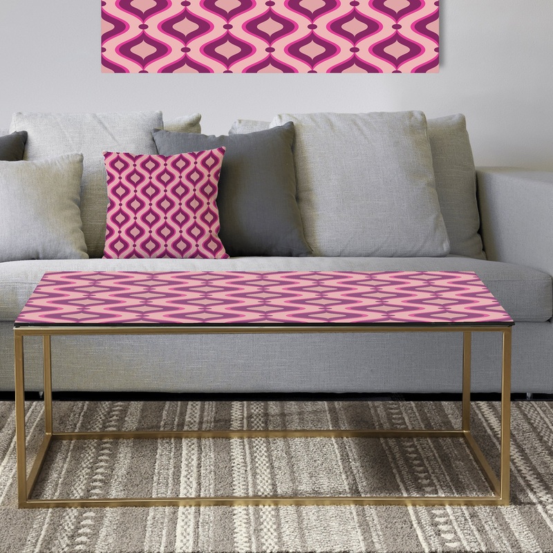 Abstract Retro Geometrical Design IV - Metal Modern Coffee Table