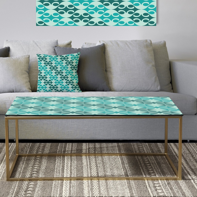 Abstract Retro Geometrical Design VI - Metal Modern Coffee Table