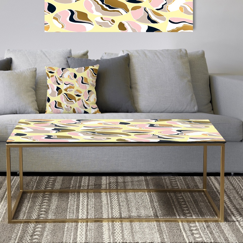 Golden River Stones - Metal Glam Coffee Table