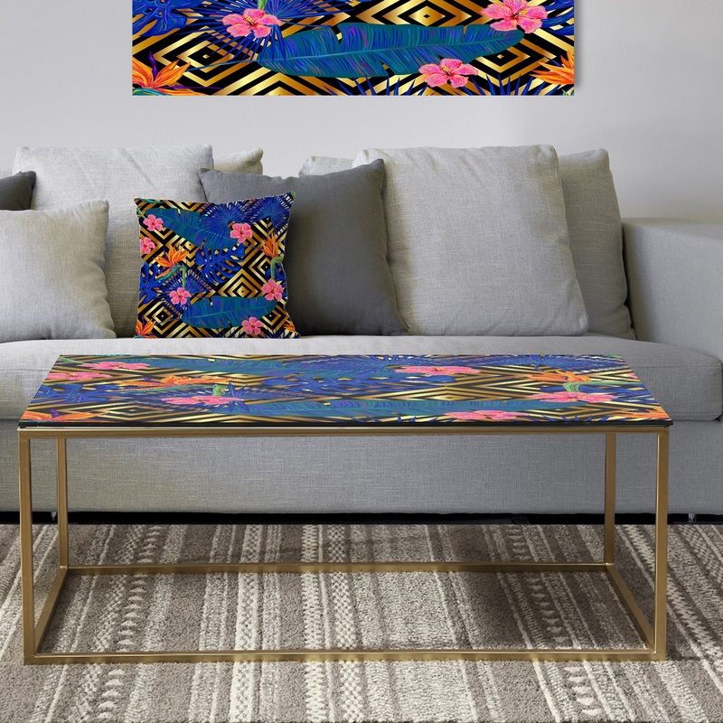 Abstract Retro Design IV - Metal Glam Coffee Table