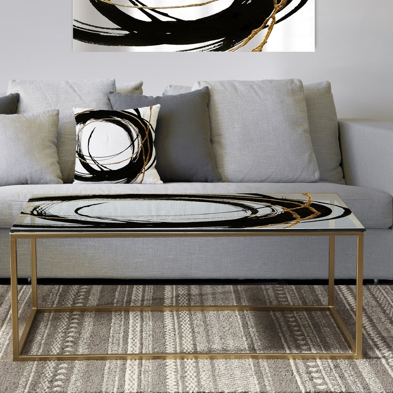 Black & White 10 - Metal Glam Coffee Table