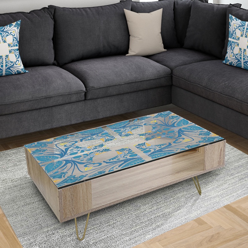 Blue Tiles - Bohemian & Eclectic Coffee Table