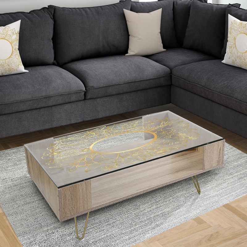 Capital Gold Botanical Bliss 2 - Glam Coffee Table