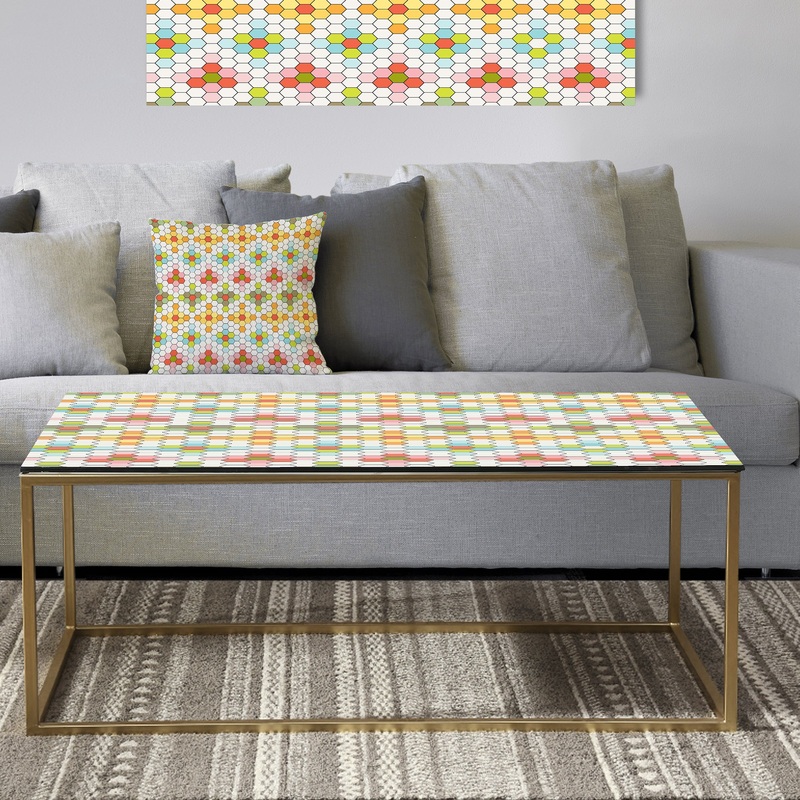 Circles & Curves II - Metal Modern Coffee Table