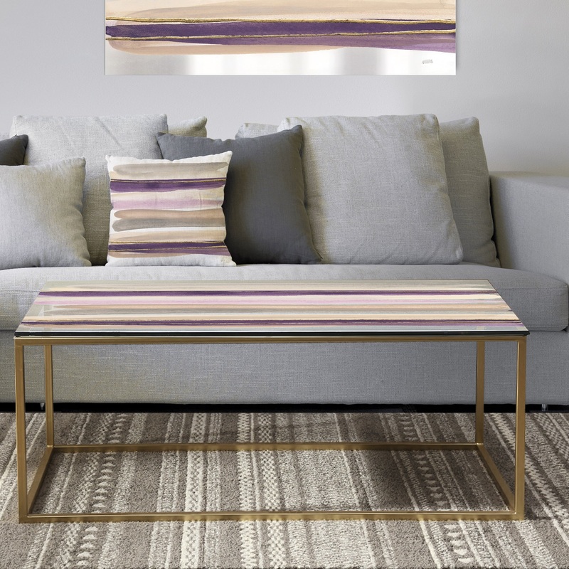 Shape of Glam Purple - Metal Transitional Coffee Table