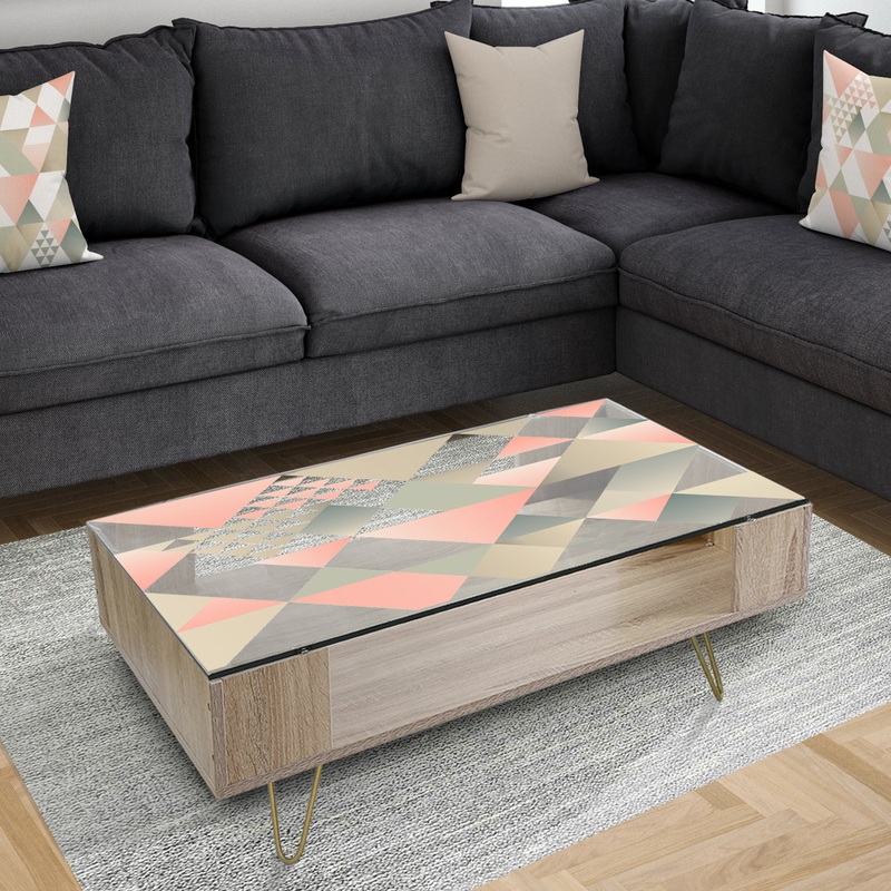 Tropical Mood Pink 1 - Modern Coffee Table