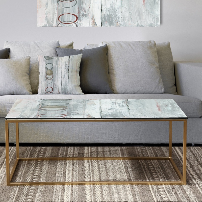 Whitewashed Syrah - Metal Traditional Coffee Table