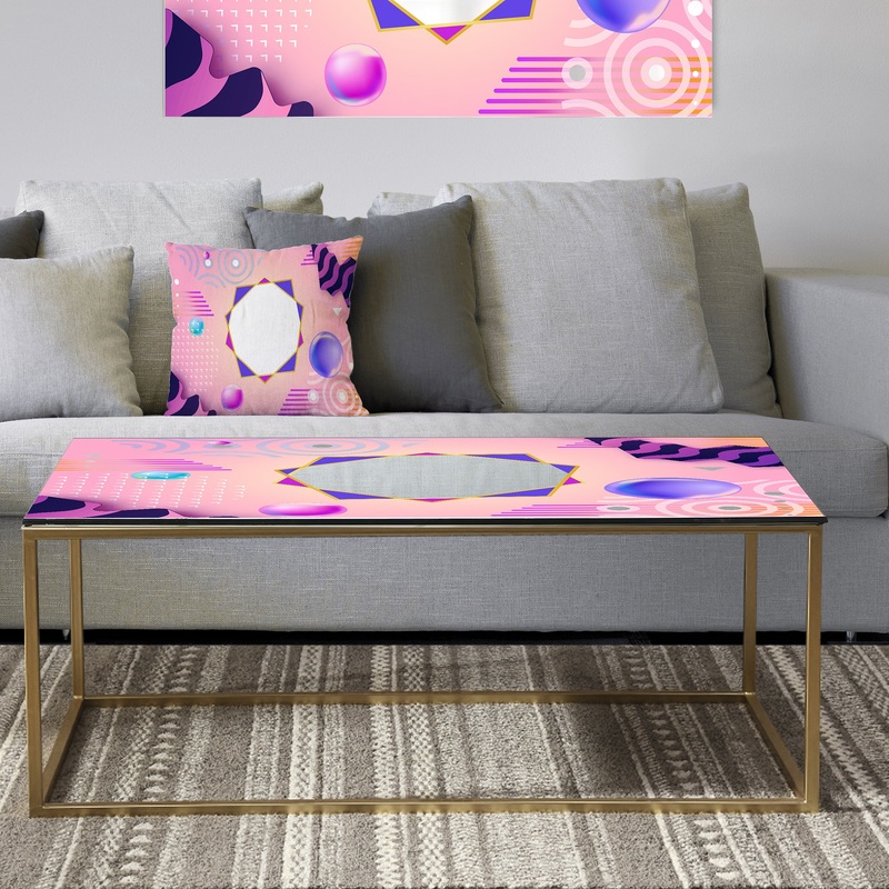Spacy Dimensions 3 - Metal Modern Coffee Table