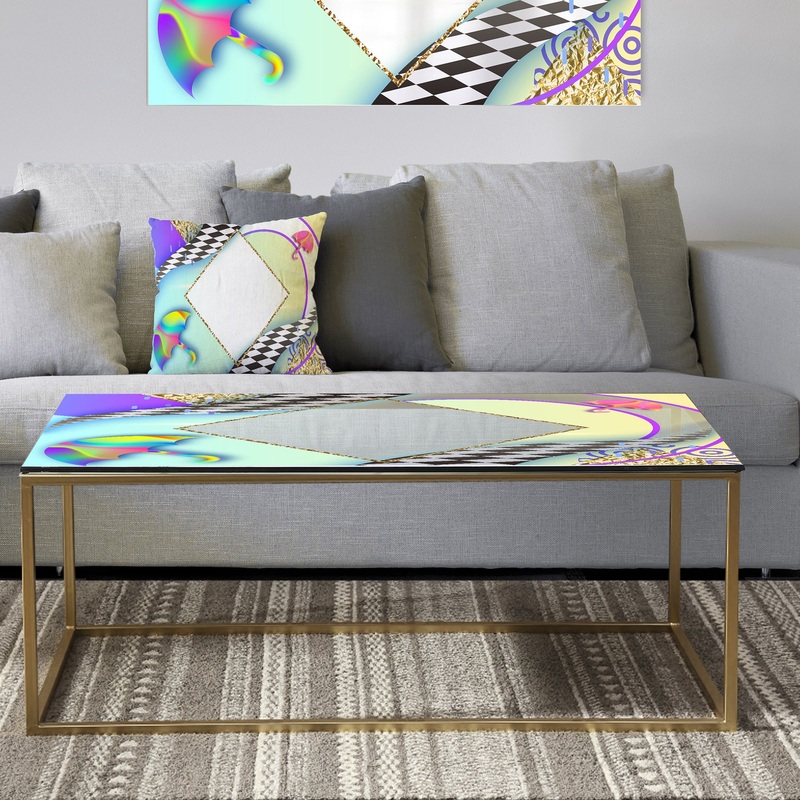 Spacy Dimensions 5 - Metal Modern Coffee Table