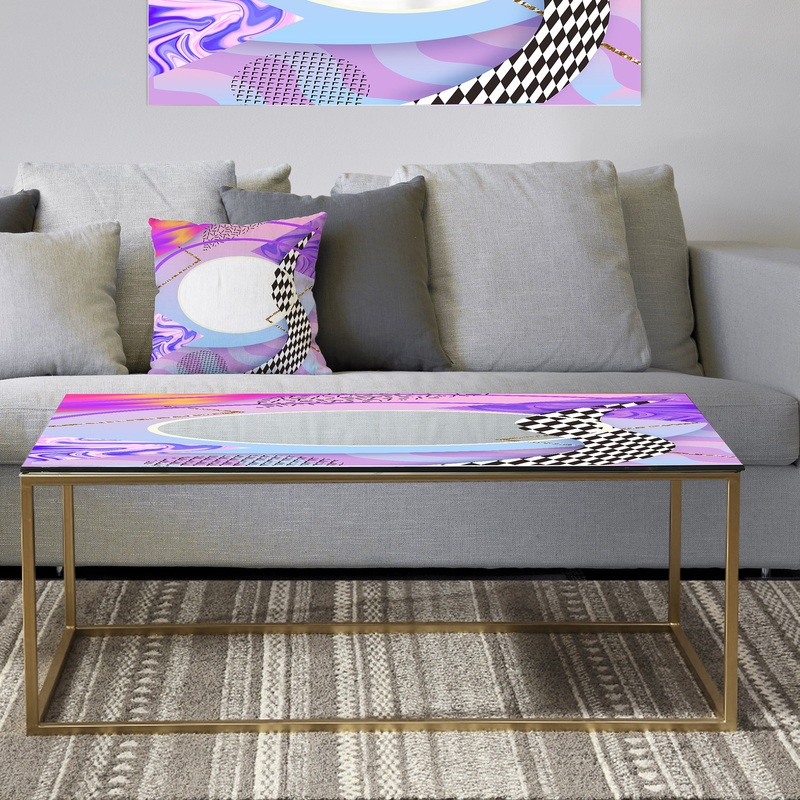 Spacy Dimensions 6 - Metal Modern Coffee Table