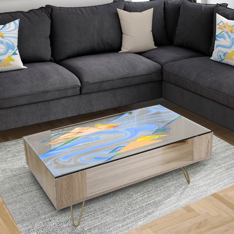 Triangular Spacy Spheres 8 - Modern Coffee Table