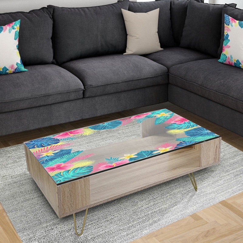 Tropical Mood Blue 10 - Farmhouse Coffee Table