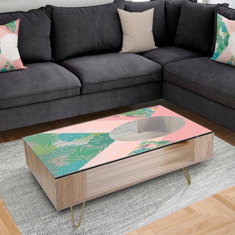 Tropical Mood Pink 3 - Traditional Coffee Table