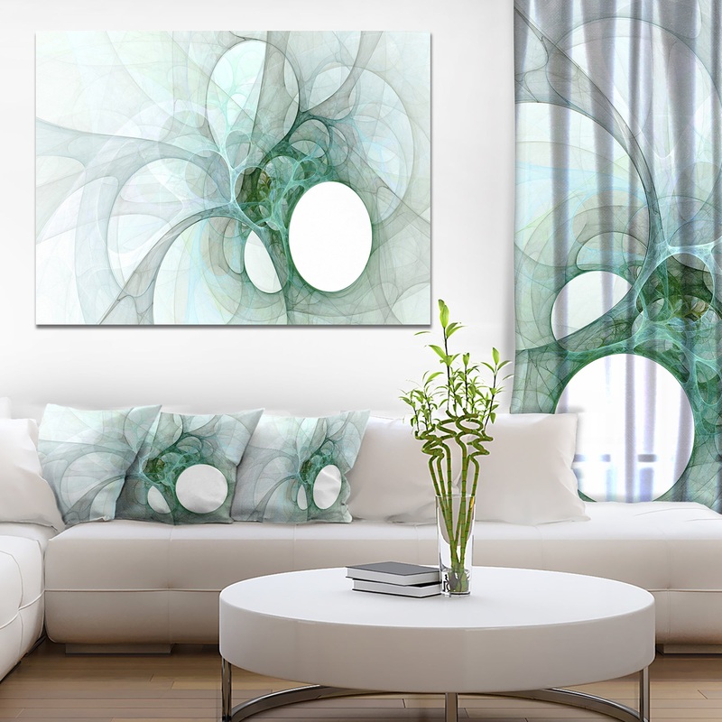 White Fractal Angel Wings - Abstract Wall Art Canvas