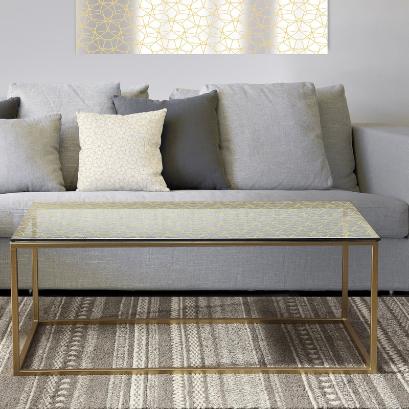 Abstract Geometrical - Metal Glam Coffee Table