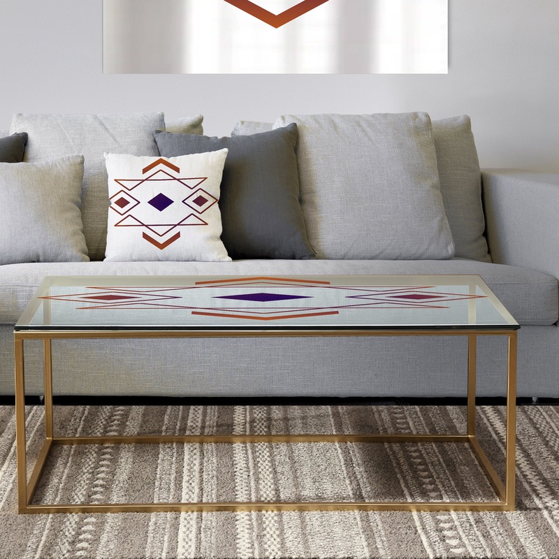 Abstract Shapes - Metal Modern Coffee Table