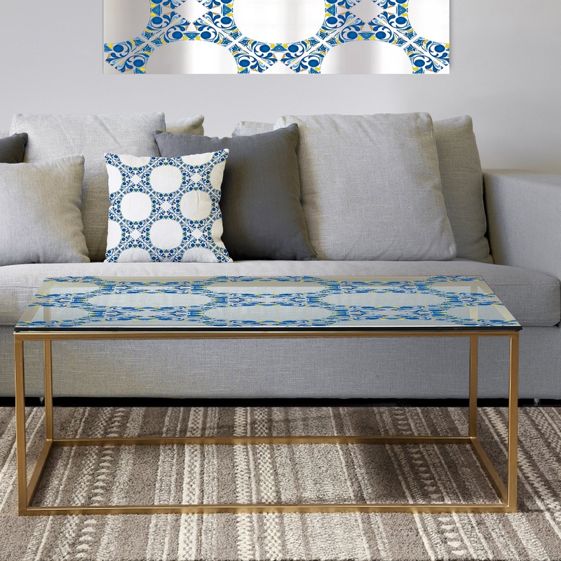 Circular Rhythm 5 - Metal Mid-Century Modern Coffee Table