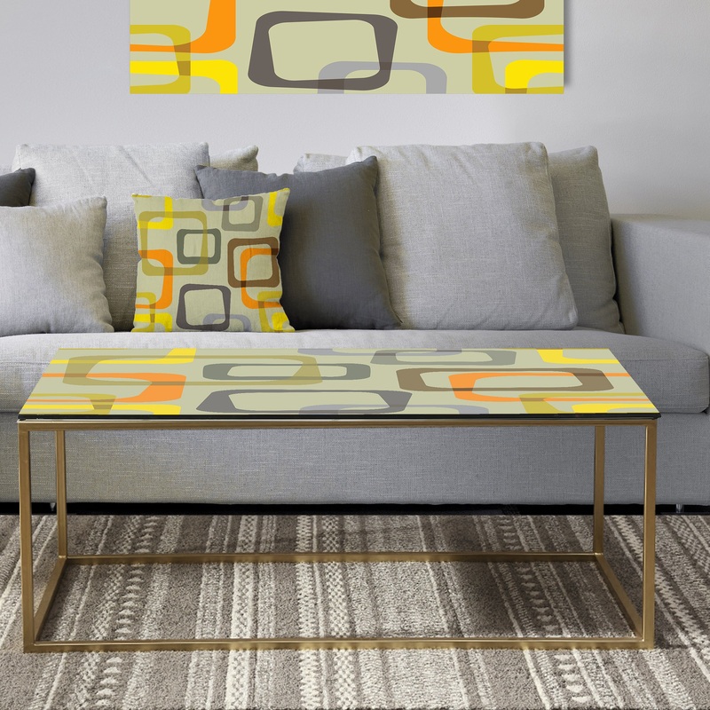 Retro Square Design VII - Metal Glam Coffee Table