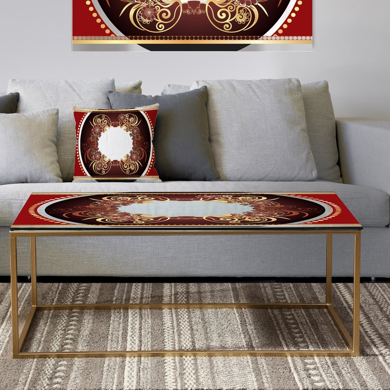 Vintage Floral - Metal Bohemian & Eclectic Coffee Table