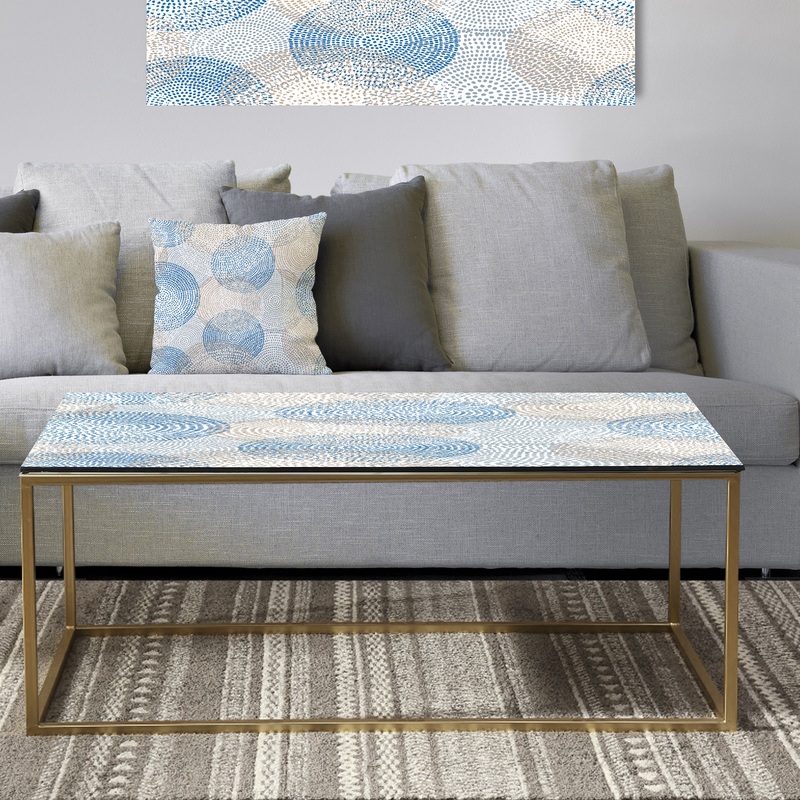 Abstract Retro Design I - Metal Glam Coffee Table