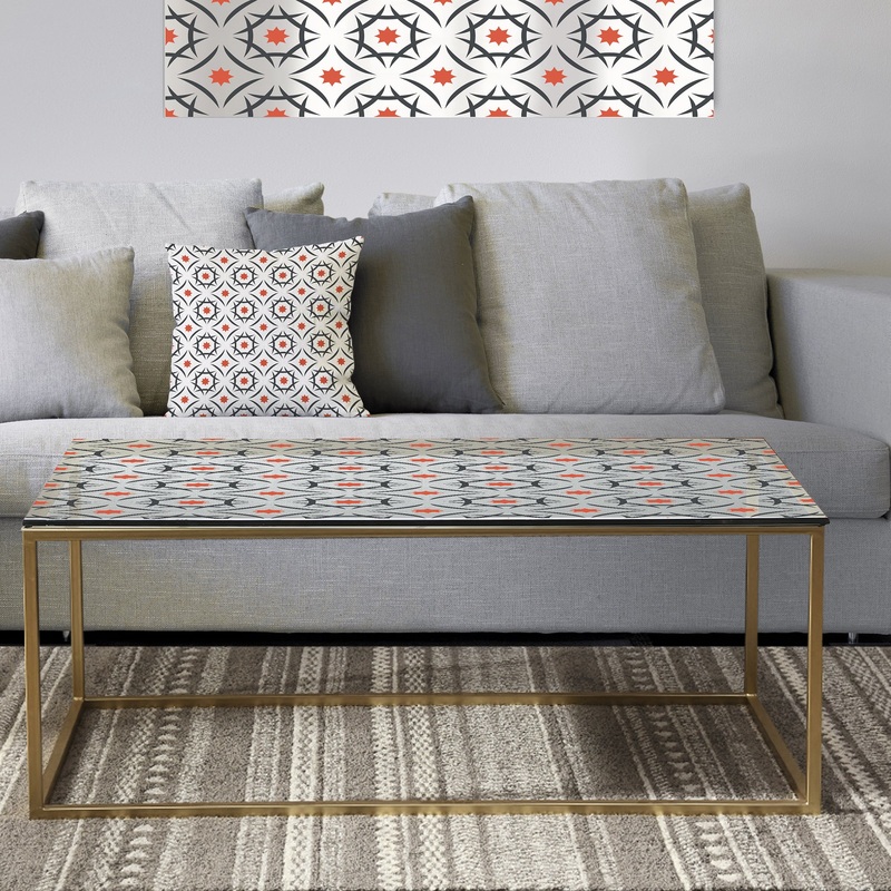 Abstract Retro Design V - Metal Glam Coffee Table