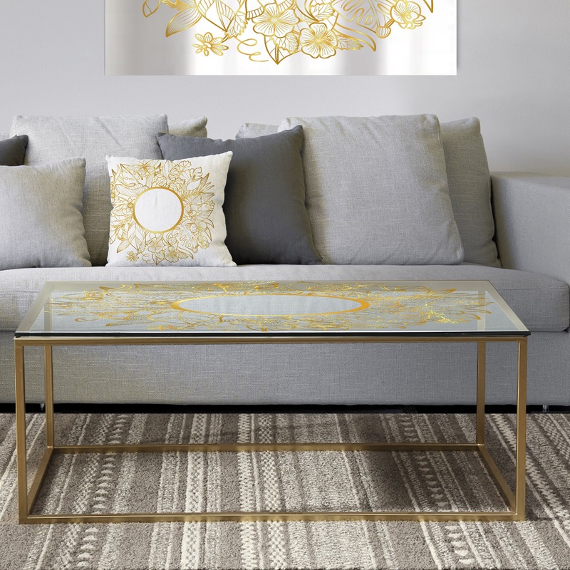 Capital Gold Botanical Bliss 2 - Metal Glam Coffee Table