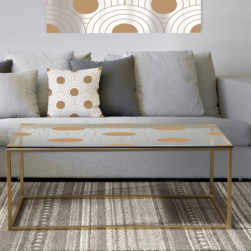 Circular Retro Design - Metal Glam Coffee Table