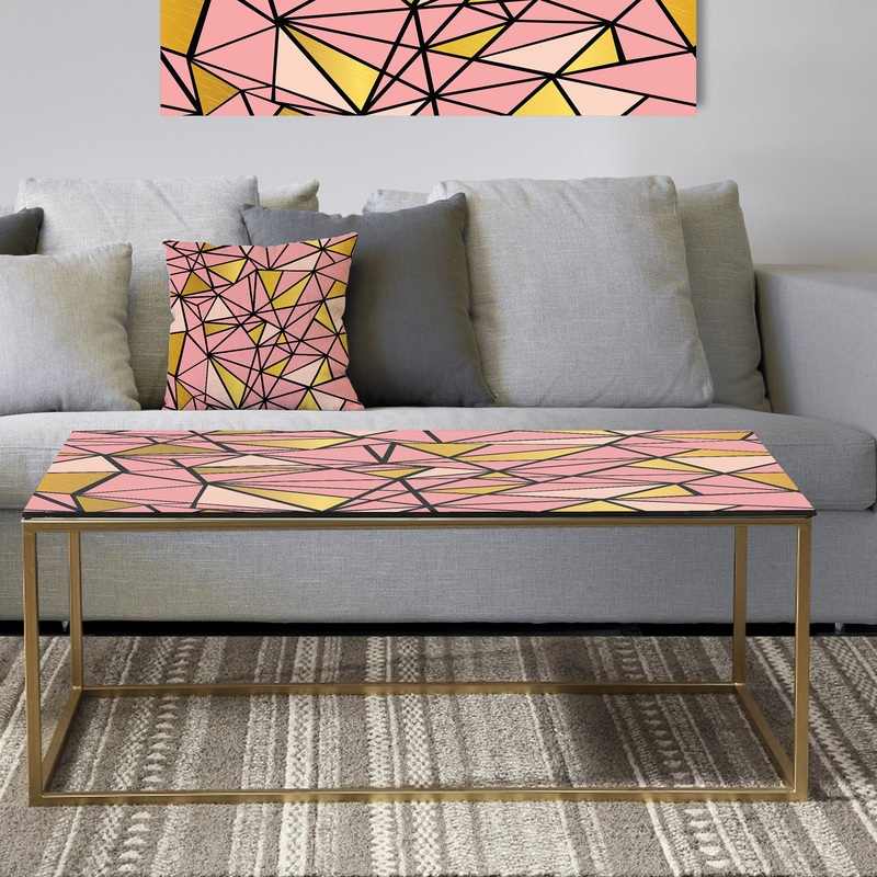 Triangular Gold Design II - Metal Glam Coffee Table