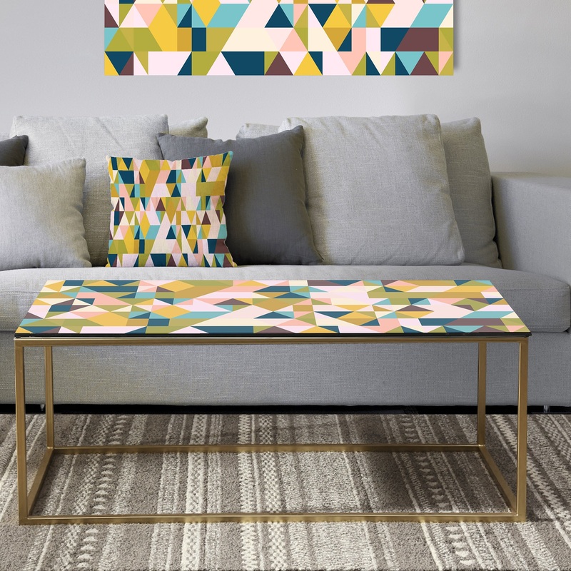 Triangular Retro Design I - Metal Glam Coffee Table