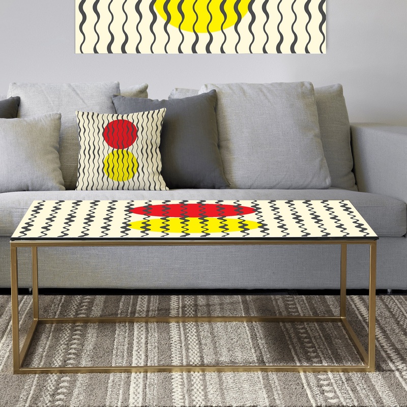 Wave Pattern - Metal Glam Coffee Table
