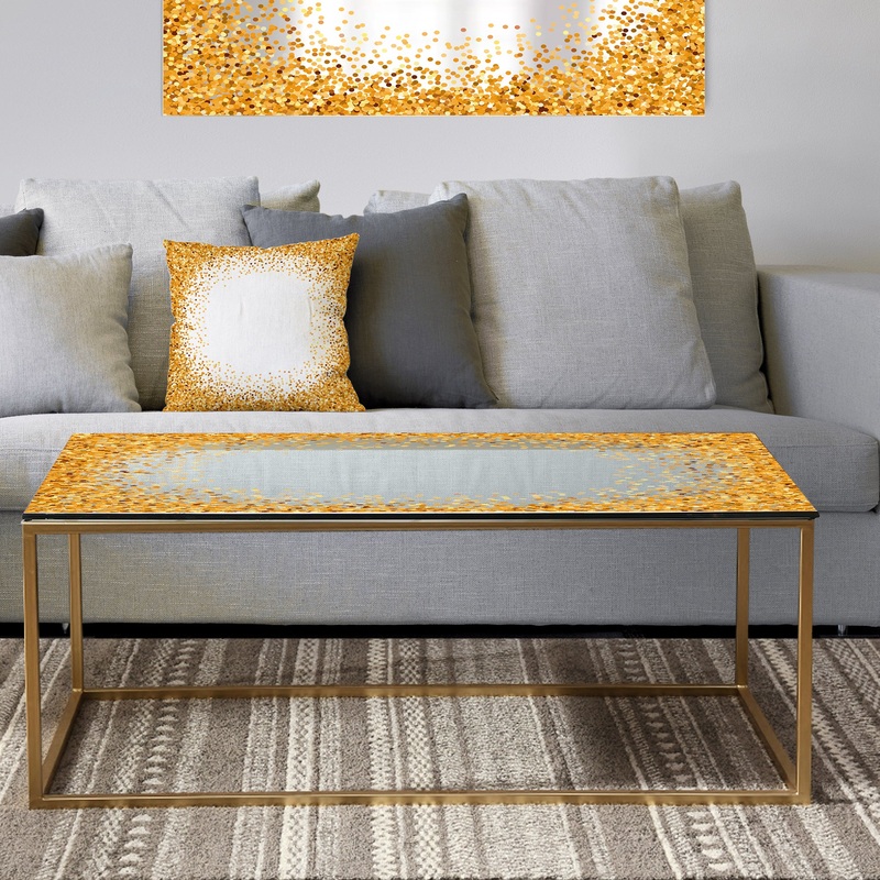 Capital Gold Sparkle 21 - Metal Glam Coffee Table