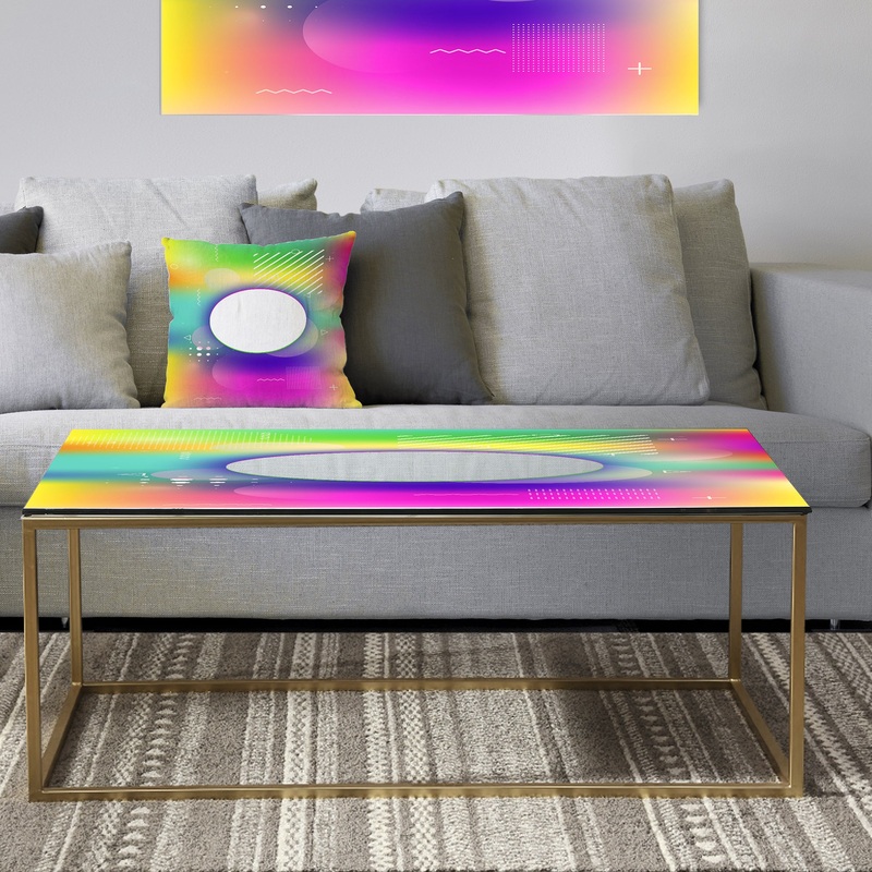 Spacy Dimensions 1 - Metal Modern Coffee Table