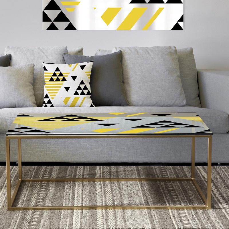 Triangular Diamond Universe 3 - Metal Modern Coffee Table