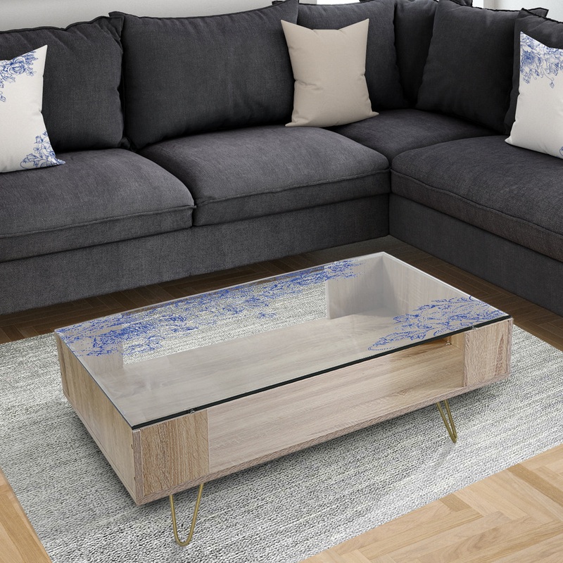 Vintage Flowers 8 - Traditional Coffee Table